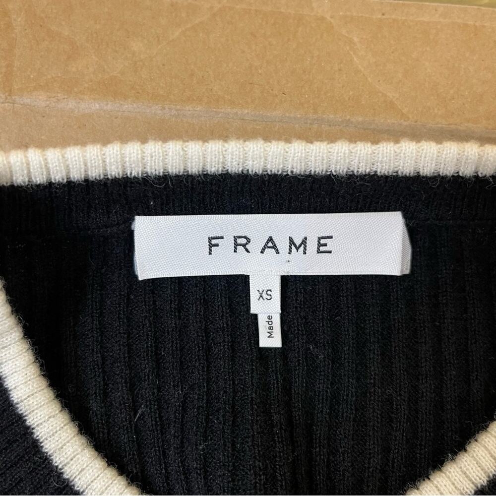 FRAME Ruffle-Cuff Rib-Knit Wool Sweater - Picture 7 of 8